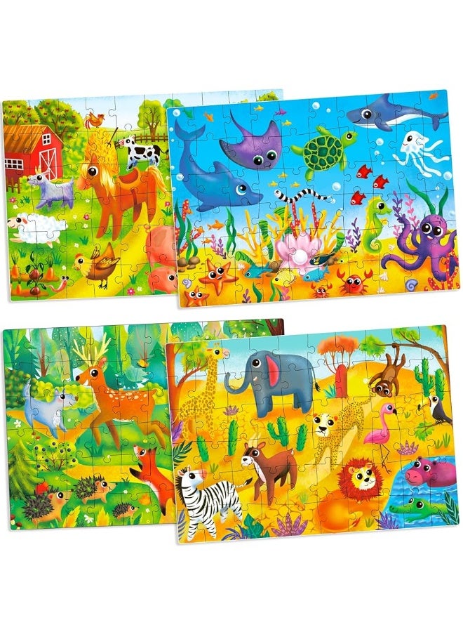 QUOKKA 60 Piece Puzzles for Kids Ages 4-6 - 4 Jigsaw Puzzles for Toddlers 3-5 by QUOKKA - Animals Toys for Children 6-8-10 Year Old for Boys and Girls - Image 5