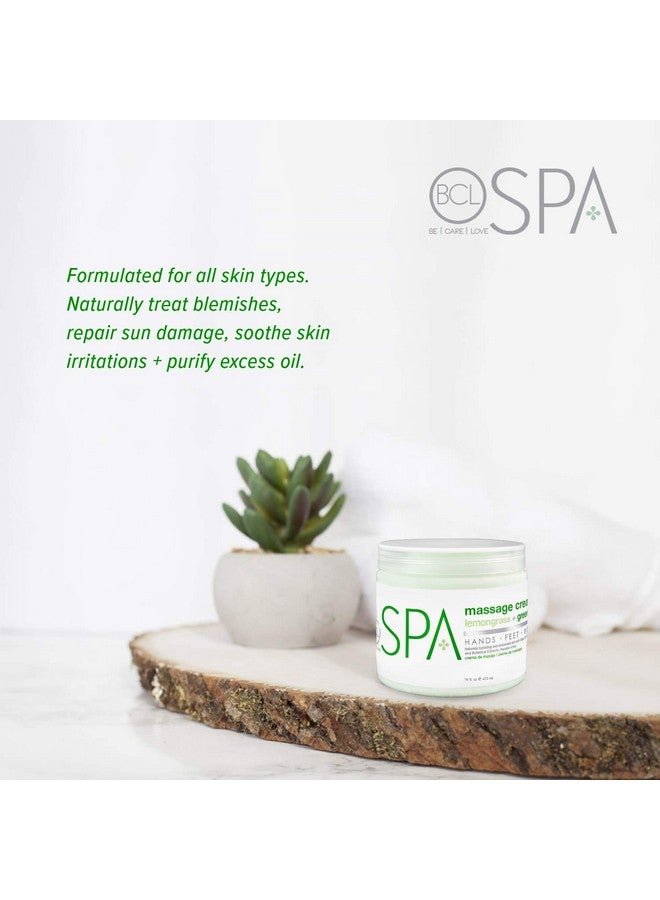 BCL SPA Massage Cream Lemongrass + Green Tea, 16 oz - Image 3
