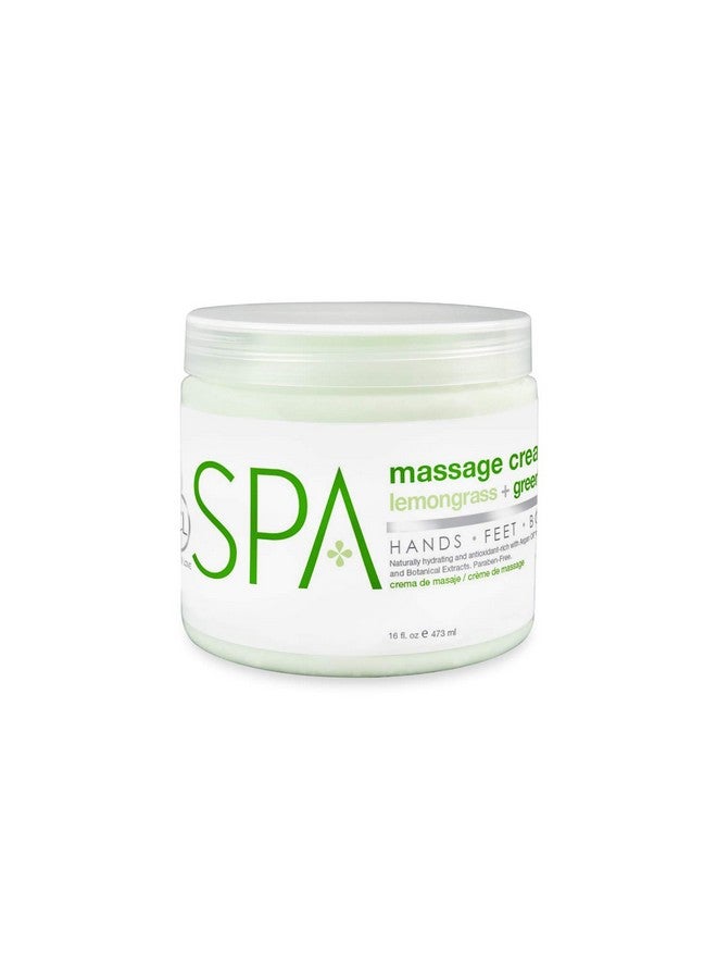 BCL SPA Massage Cream Lemongrass + Green Tea, 16 oz - Image 1