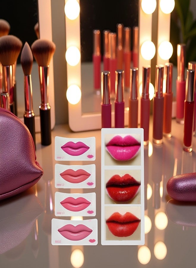 Sluswallow 3 Pcs Lip Liner Stencils Lip Painting Template Women Lip Make Up Mold Card Beginner Cosmetic Aid Tools, Lip Liners - Image 3