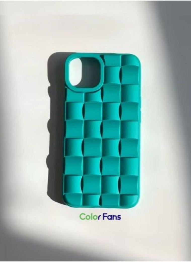 Color Fans Blue Weave Texture iPhone 14 13 12 Pro Max Case iPhone 14 13 12 Pro Case iPhone 14 Plus Case iPhone 14 13 12 Case  - Image 1