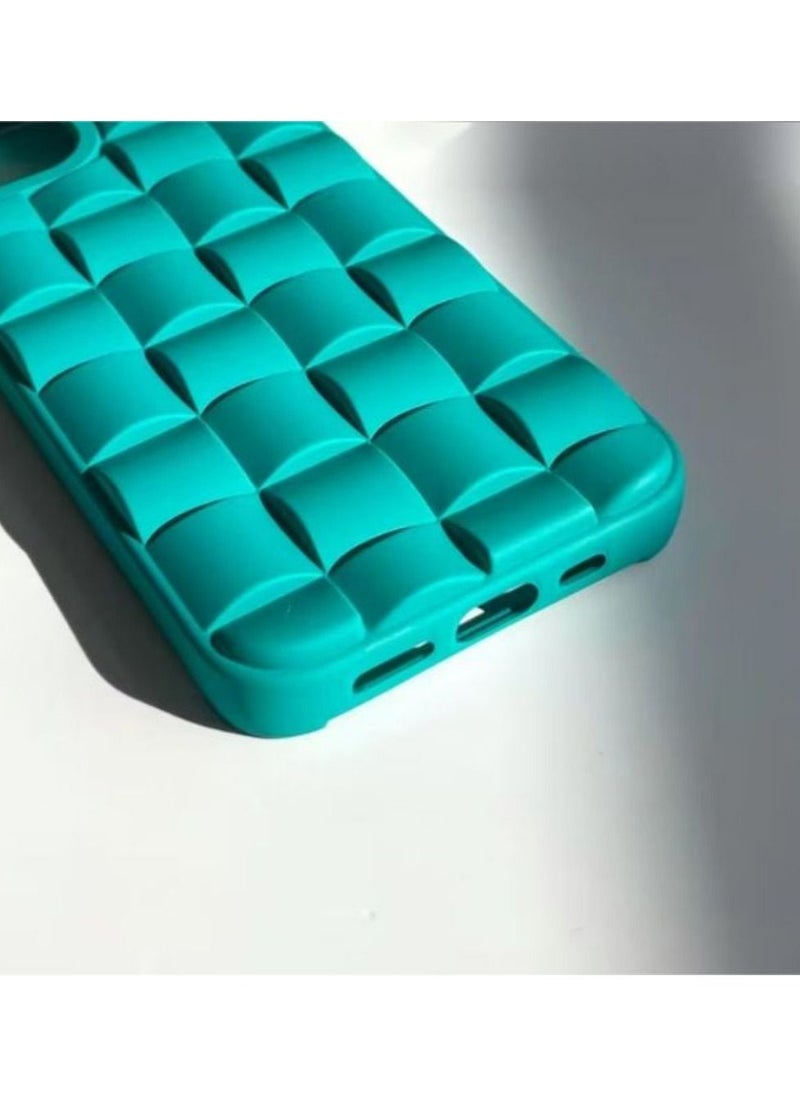 Color Fans Blue Weave Texture iPhone 14 13 12 Pro Max Case iPhone 14 13 12 Pro Case iPhone 14 Plus Case iPhone 14 13 12 Case  - Image 5