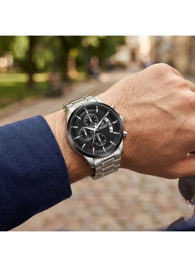 KENNETH SCOTT  Kenneth Scott Men's Chronograph  Black  Dial Watch - K26106-SBSB for Men | Best Price UAE