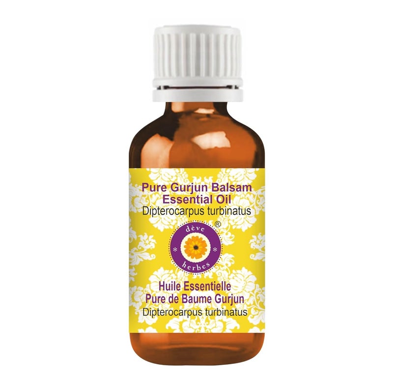 Deve Herbes Deve Herbes Gurjun Balsam Essential Oil Dipterocarpus turbinatus Pure NonSticky Nongreasy Lightweight Men Women All Skin Types Steam Distilled 100ml  - Image 1