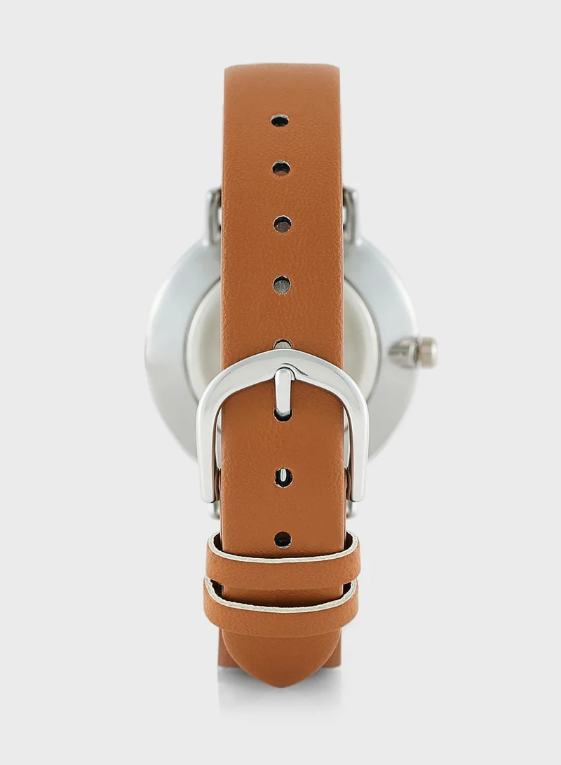 كاسيو ساعة أنالوج بسوار من البولي يوريثان