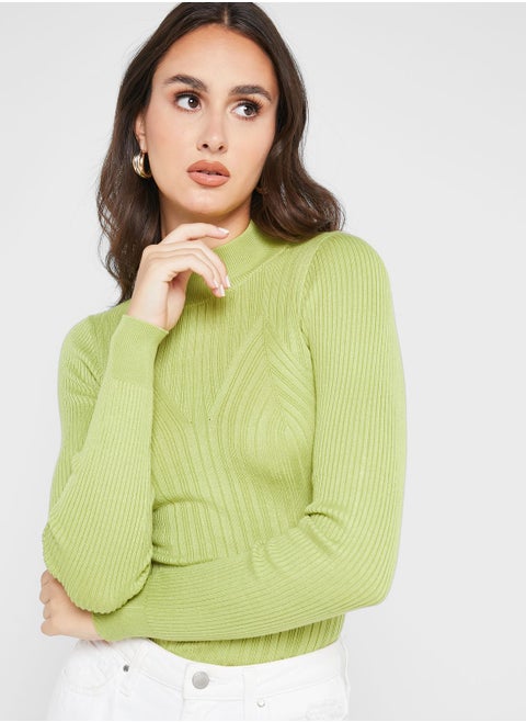 High Neck Knitted Sweater