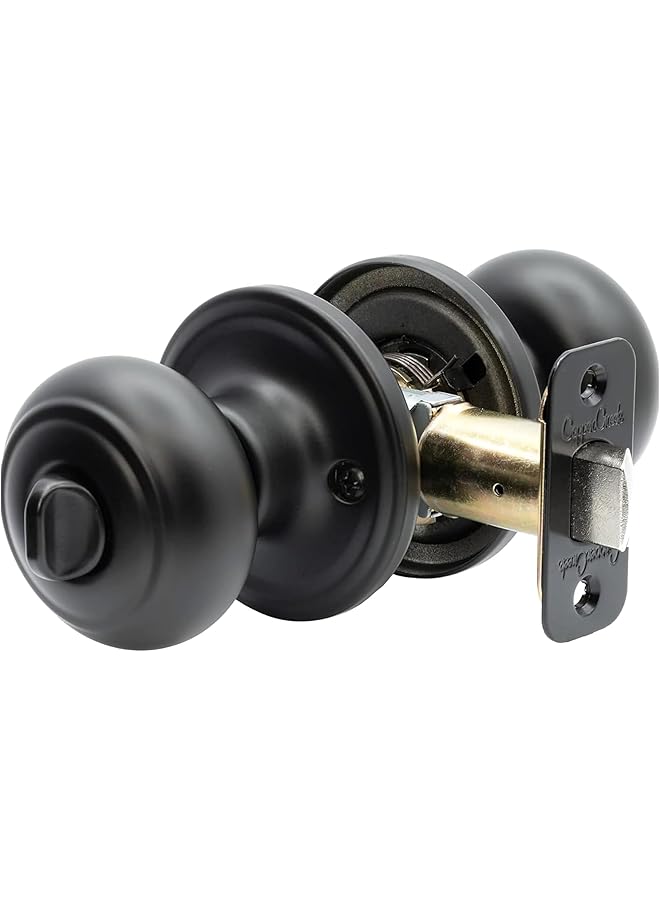 promass CK2030BC Colonial Door Knob, Privacy Function, 1 Pack, in Black - Image 1