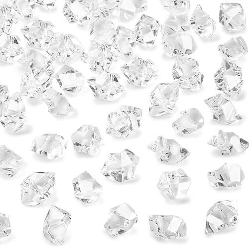 DomeStar Fake Ice, 150PCS Fake Diamonds, Plastic Diamonds Acrylic Rocks Vase Fillers for Centerpieces Wedding Party Table Scatter Food Display - Image 1