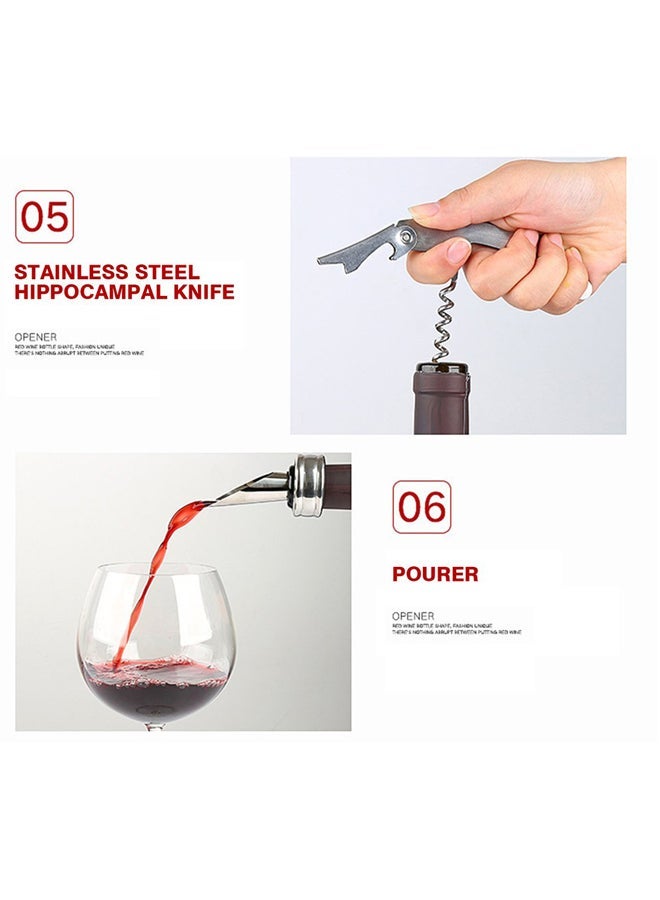 NIBEMINENT 5-Piece Bottle Opener Tool Set Silver 35x20x13mm - Image 3