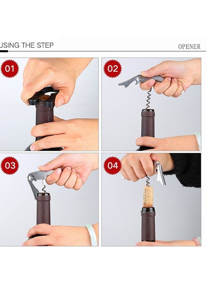 NIBEMINENT 5-Piece Bottle Opener Tool Set Silver 35x20x13mm - Image 4