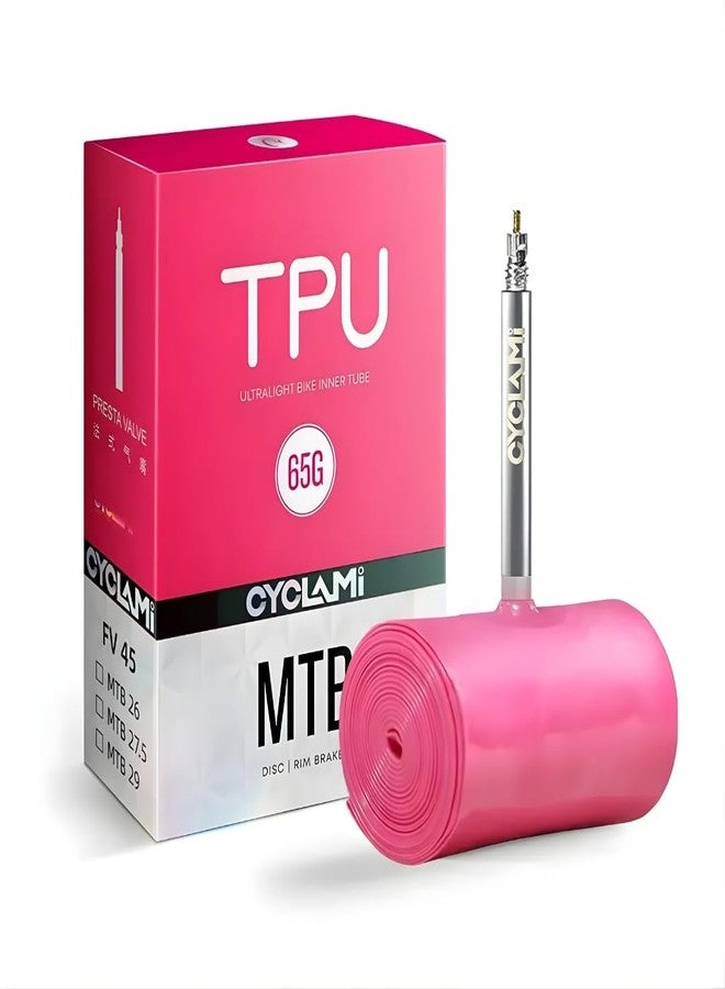 FCCRACING Cyclami MTB TPU Inner Tube 29 inch, Anti-Oxidation Lightweight Bicycle Tube, 65g Ultra-Light Mountain Bike Tire Tube, Compact & Durable Replacement Tube | Tube for Bicycle (Size - 29) - Image 1
