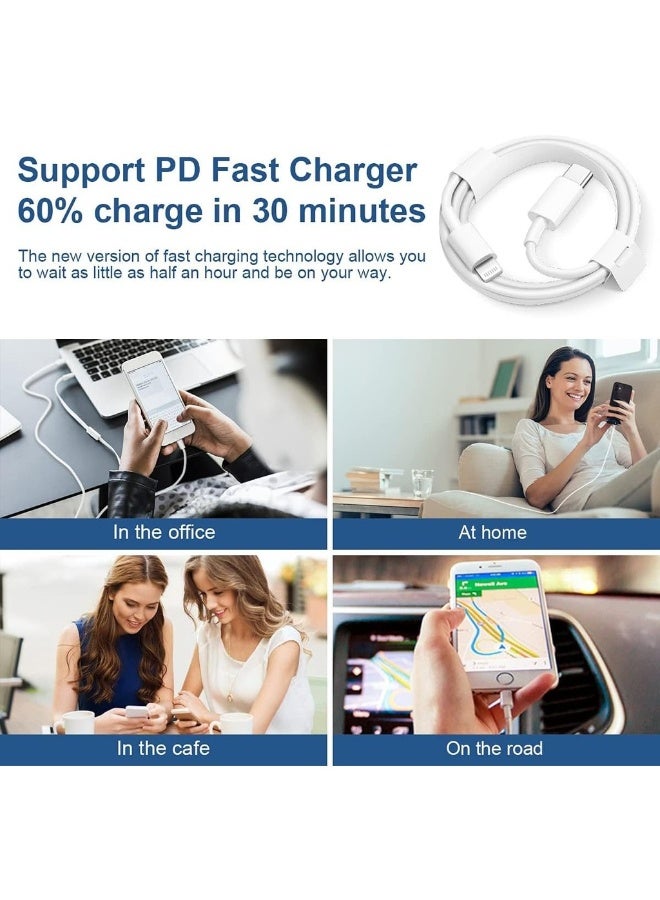 IPhone Fast Charger Lightning Cable [Apple MFi Certified] 2-Pack USB-C To Lightning Cable (6.6Ft) Fast Charging Compatible With IPhone14/14 Plus/14 Pro/14 Pro Max/13/13pro/12/12 P - Image 4