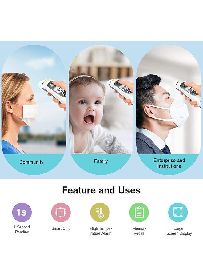 SKY-TOUCH - Forehead And Ear Touchless Digital Infrared Thermometer With Lcd Screen, Memory Recall, Fever Alarm, Auto Shutdown - Image 1