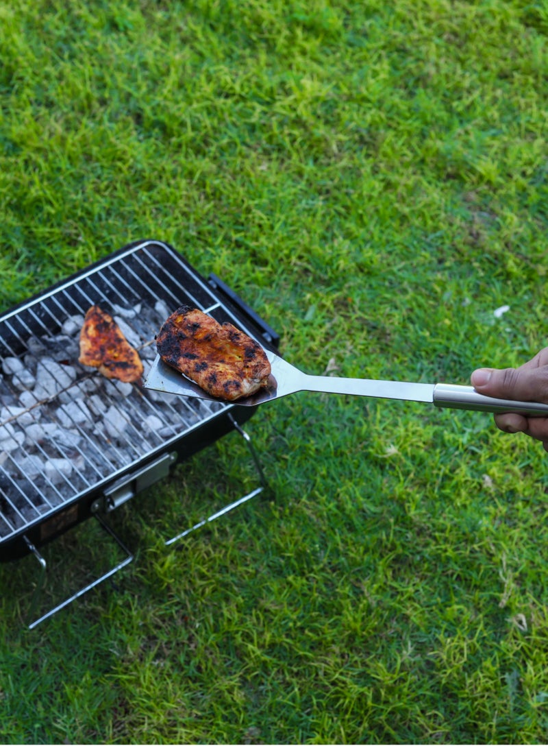 Royalford Pack of Three BBQ Tools Set- RF11678 Stainless Steel Tools, Includes a Fork, a Tong and a Grill Spatula Perfect for Indoor, Camping, Hiking and Other Outdoor Entertainment Strong, Sturdy  - Image 4