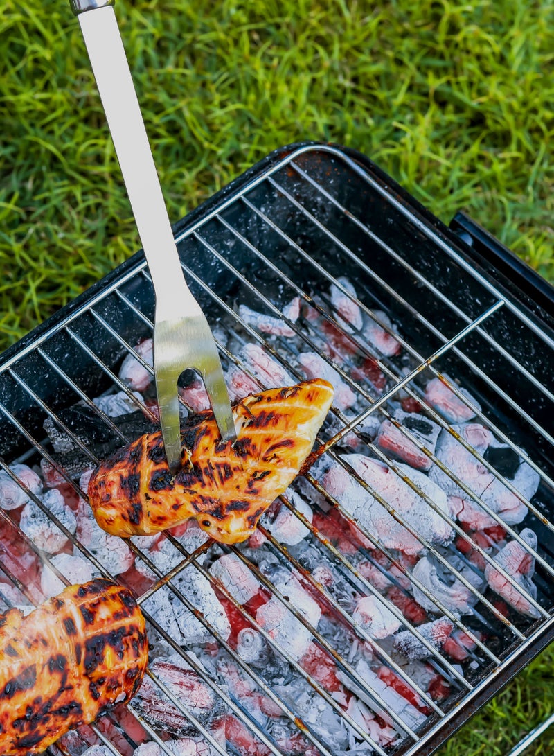 Royalford Pack of Three BBQ Tools Set- RF11678 Stainless Steel Tools, Includes a Fork, a Tong and a Grill Spatula Perfect for Indoor, Camping, Hiking and Other Outdoor Entertainment Strong, Sturdy  - Image 5
