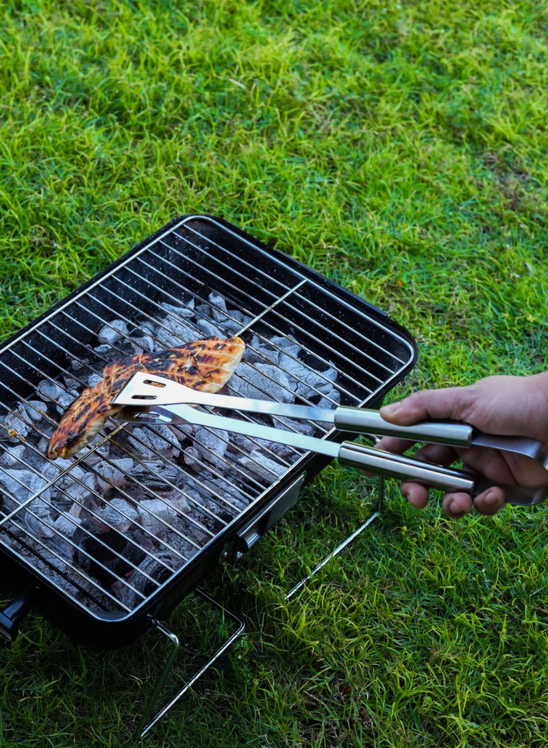 Royalford Pack of Three BBQ Tools Set- RF11678 Stainless Steel Tools, Includes a Fork, a Tong and a Grill Spatula Perfect for Indoor, Camping, Hiking and Other Outdoor Entertainment Strong, Sturdy  - Image 3