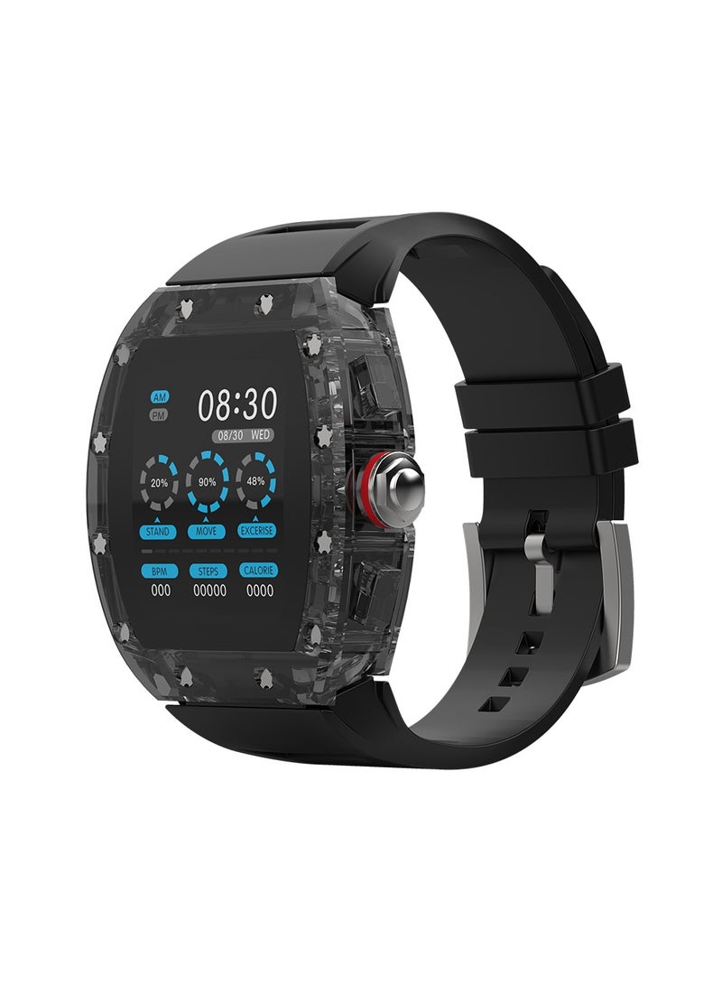 Goaltage SW01 Lucid Smart Watch with Water Resistant, NFC Payment, and Sleep, Heart Rate, Pressure, and Oxygen Monitoring - Black - Image 2