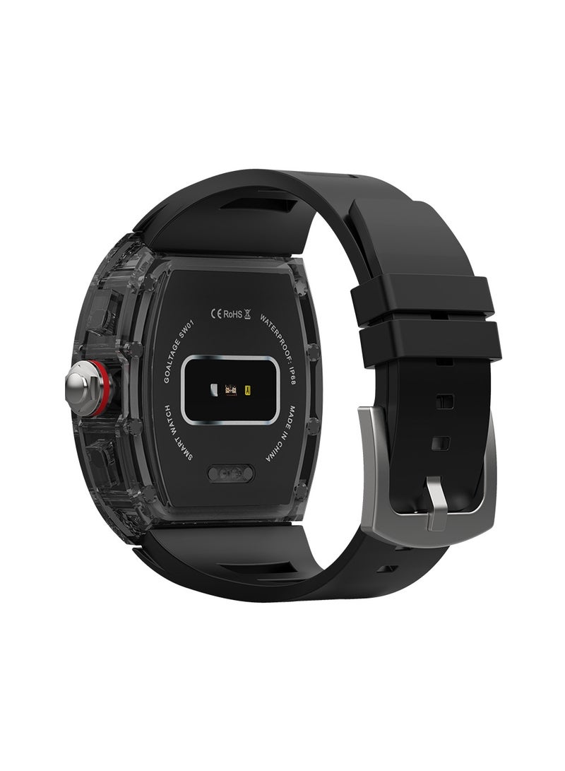 Goaltage SW01 Lucid Smart Watch with Water Resistant, NFC Payment, and Sleep, Heart Rate, Pressure, and Oxygen Monitoring - Black - Image 3