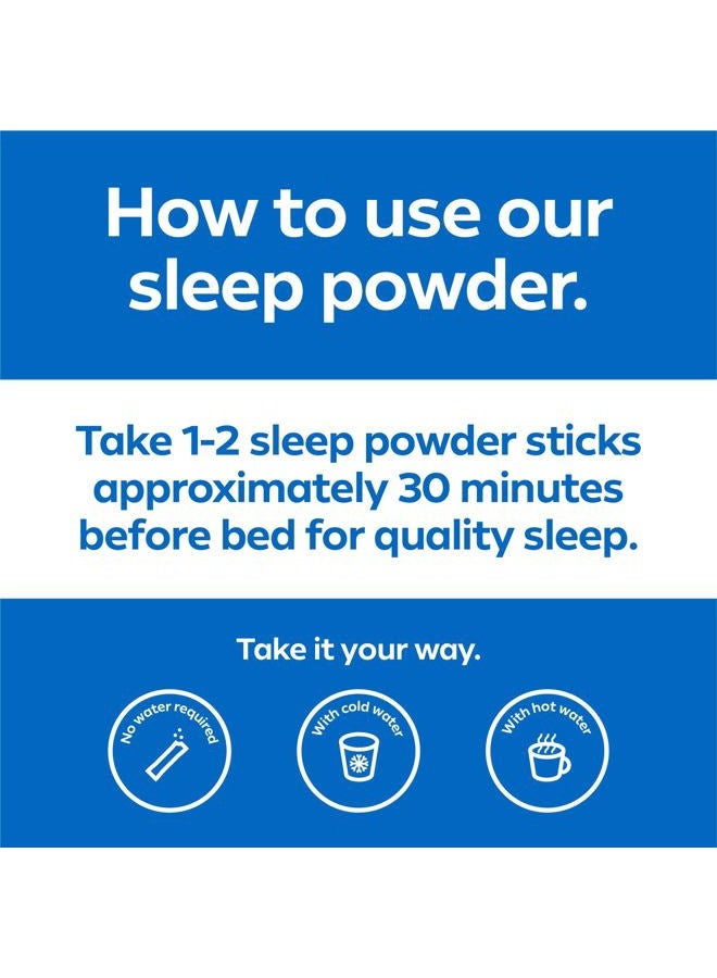 Dream Water Sleep Powder - Sugar-Free, Gluten-Free, Natural Flavors; Blend of 3 Ingredients, GABA, 5mg Melatonin, 5-HPT; Snoozeberry, 10 Pack - Image 3