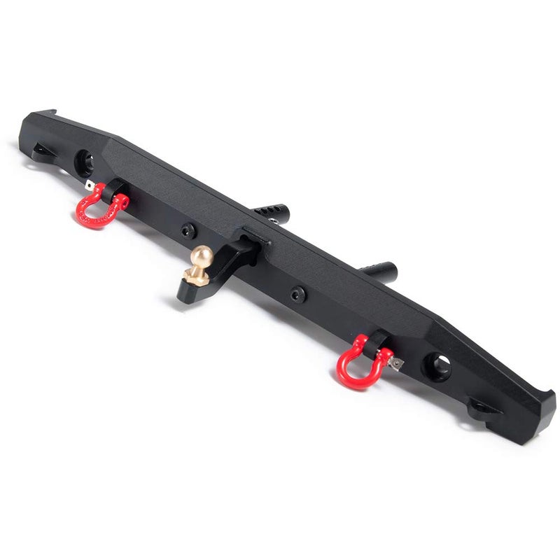 RCLions Metal Rear Bumper with LightsShacklesTrailer Hitch for TRX4SCX10ii 90046 110 RC Crawler Car - Image 2