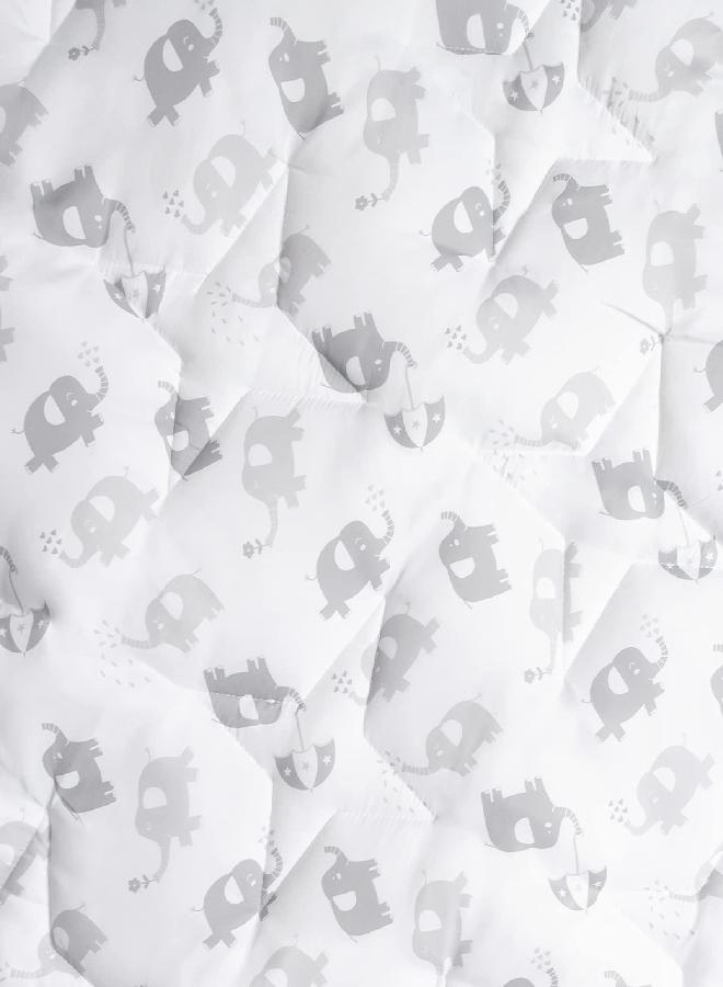 Moonsea Baby Play Mat Extra Thick, Large, Crawling Mat Non Slip Cushioned Baby Mats for Playing 78.5x55 Inches, Grey Elephant - Image 2