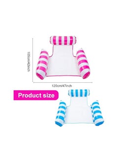 4-in-1 Multi-Purpose Inflatable Hammock（2 piece）,2 Pack Pool Float Lounger, Swimming Pool Float Chair,Floating Bed Easy Inflatable Water Hammock with Portable Inflator