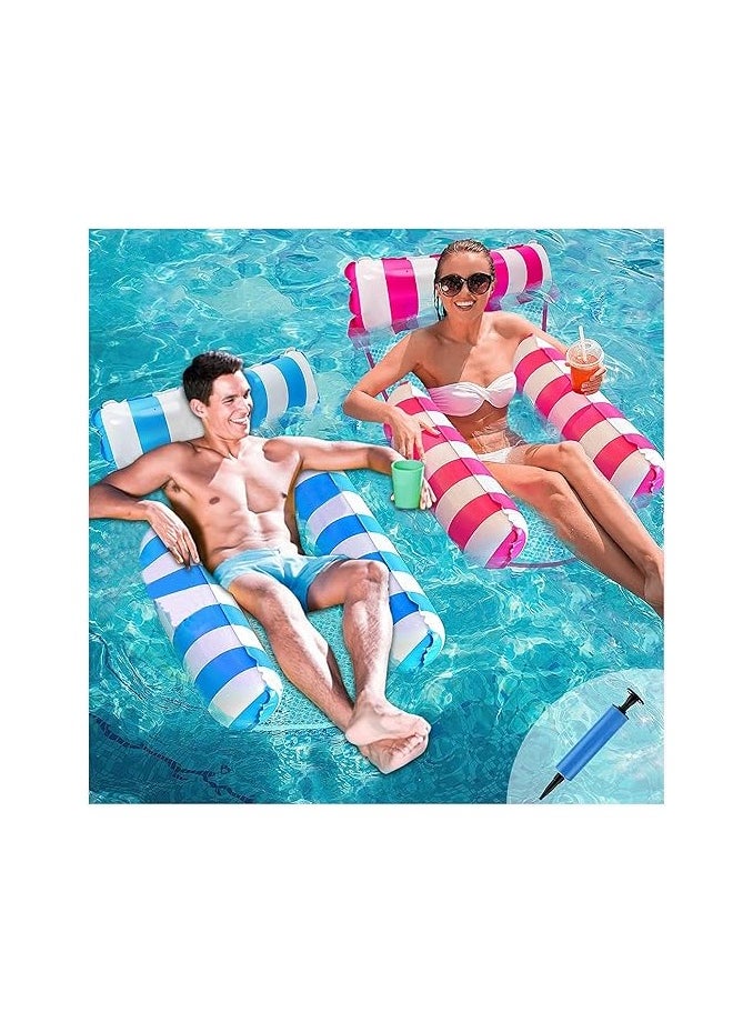 Generic - 4-in-1 Multi-Purpose Inflatable Hammock（2 piece）,2 Pack Pool Float Lounger, Swimming Pool Float Chair,Floating Bed Easy Inflatable Water Hammock with Portable Inflator - Image 1