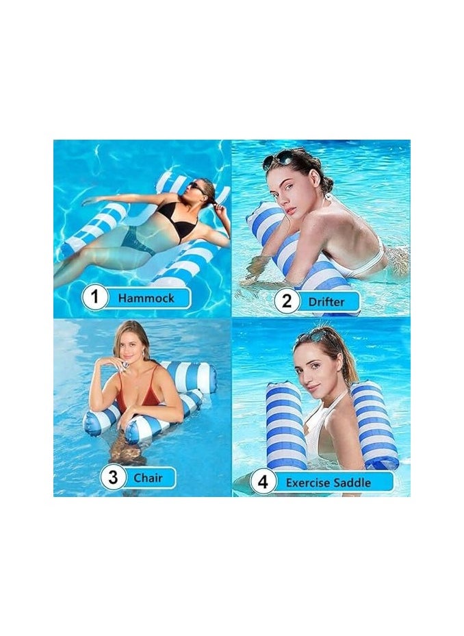 Generic - 4-in-1 Multi-Purpose Inflatable Hammock（2 piece）,2 Pack Pool Float Lounger, Swimming Pool Float Chair,Floating Bed Easy Inflatable Water Hammock with Portable Inflator - Image 1