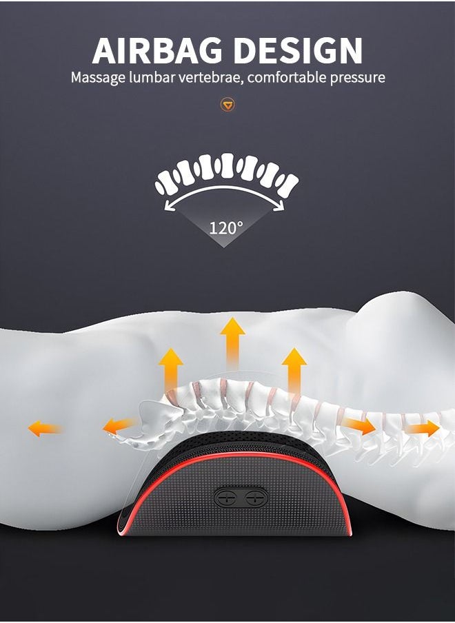 GROIC - Lumbar Massager Back Stretcher Device with Heat Function & Adjustable Intensity, Electric Inflatable Back Stretcher Device,Back & Sciatica Pain Relief Relaxation, Ideal Gifts - Image 1