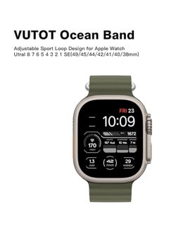 ten.tech Ten Tech Silicone Band for Apple Watch Ultra/Ultra 2 49mm 45mm 44mm 42mm, Waterproof Soft Silicone Sports Band for iWatch Ultra SE 8/7/6/5/4/3/2/1, oily  - Image 3