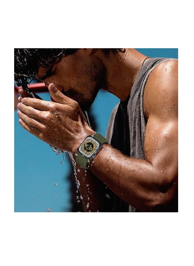 ten.tech - Ten Tech Silicone Band for Apple Watch Ultra/Ultra 2 49mm 45mm 44mm 42mm, Waterproof Soft Silicone Sports Band for iWatch Ultra SE 8/7/6/5/4/3/2/1, oily - Image 1