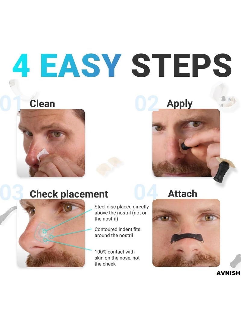 Generic "Nasal Dilator Breathing Aid for Snoring Relief – Nose Strip Starter Kit with 15 Pads, Comfortable & Reusable (UAE)" nasal dilator UAE  anti snoring nose strip  nose breathing aid  sleep aid nasal opener  snore relief device  reusable nasal strip  nose vent sleep solution  breathing strip UAE snoring solution for men  nasal expander for sleeping  - Image 4