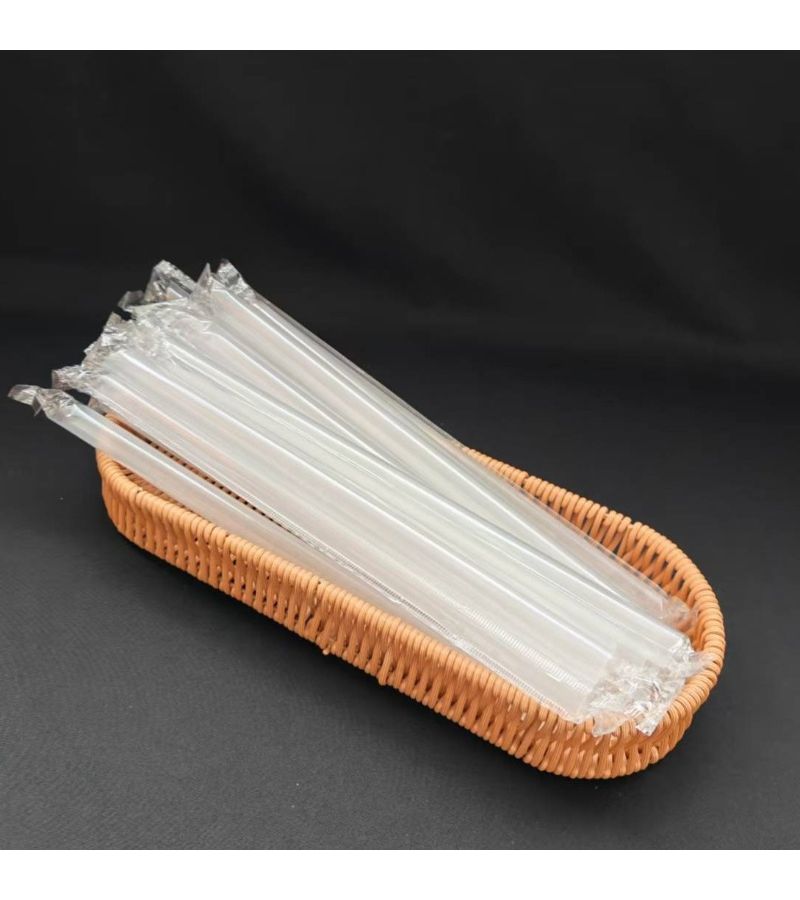 97pcs Transparent Straws With Slanted Tip For Extra Large Milk Tea And Smoothies - Image 5