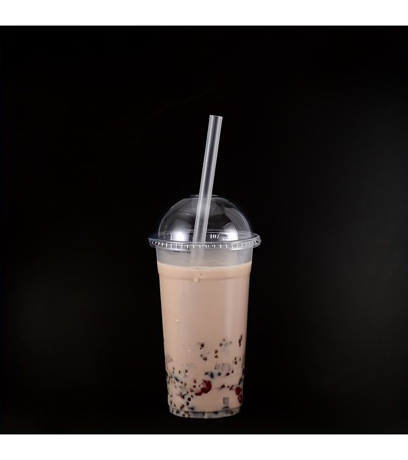 97pcs Transparent Straws With Slanted Tip For Extra Large Milk Tea And Smoothies - Image 2
