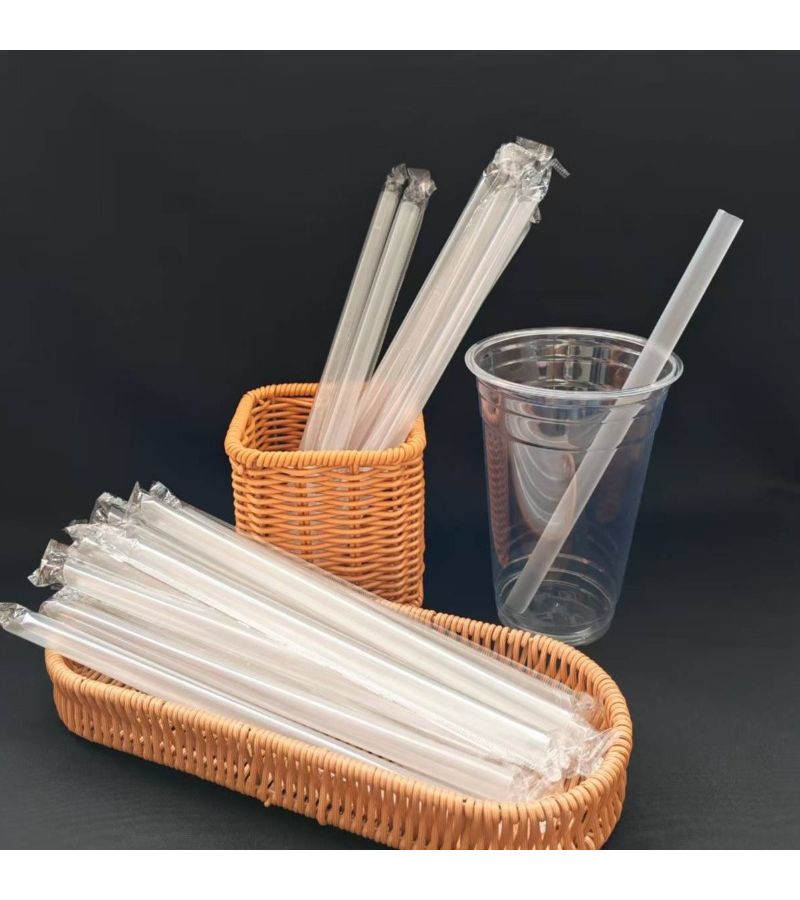 97pcs Transparent Straws With Slanted Tip For Extra Large Milk Tea And Smoothies - Image 4