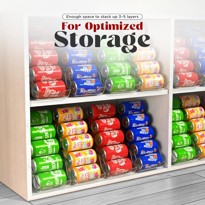 Utopia Kitchen Soda Can Organizer and Dispenser for Refrigerator/Pantry - Durable Can Storage Organizer Fridge & Kitchen Organization - (Clear, Set of 2) - Image 5