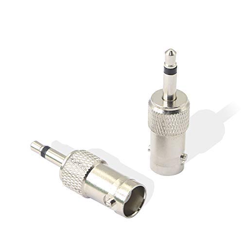 XMSJSIY محول XMSJSIY 3.5 مم مونو إلى BNC، جاك BNC أنثوي إلى قابس TS ذكر 1/8" موصل ثنائي الاتجاه مطلي بالنيكل لحماية كاميرات CCTV و DVR والمزيد (4 عبوات) - Image 5
