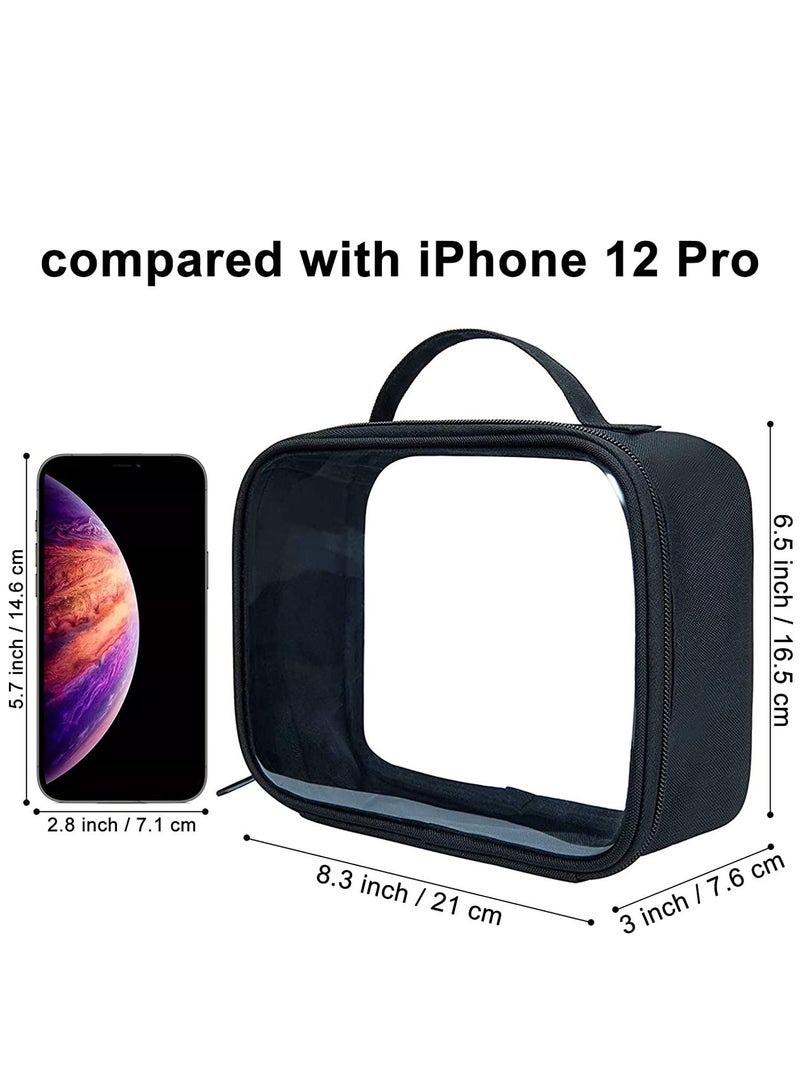 Excefore Toiletry Bag With Handle Strap, Clear Travel Liquids Toiletries & Cosmetics Organizer Carry-On Luggage for Women and Men 3 Pack - Image 5