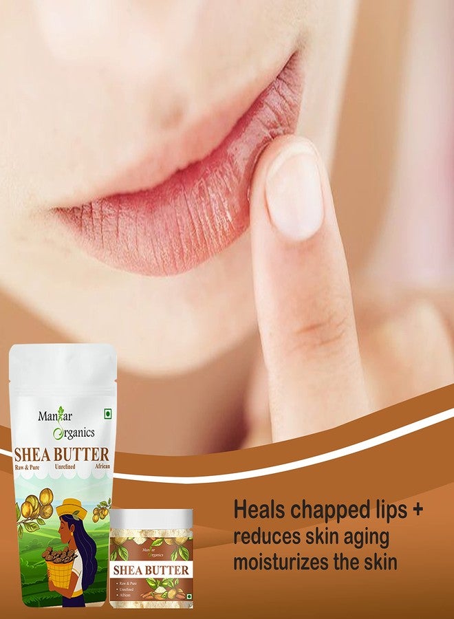 ManHar Organics African Shea Butter Jar 125gm - Raw & Unrefined Organic Body Butter | For Skin, Body, Hair & Stretch Marks - Image 2