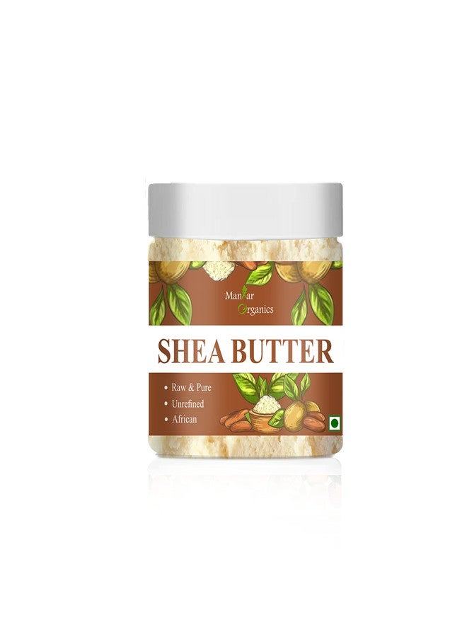 ManHar Organics African Shea Butter Jar 125gm - Raw & Unrefined Organic Body Butter | For Skin, Body, Hair & Stretch Marks - Image 1