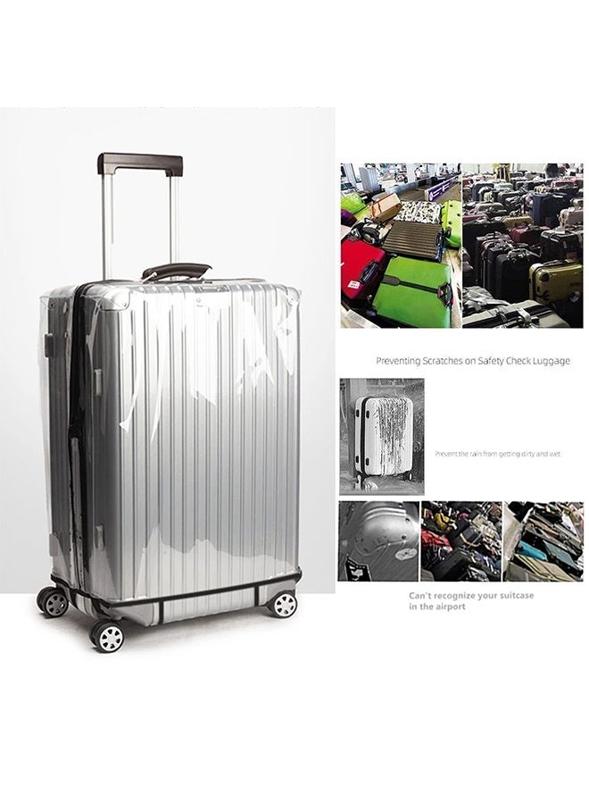 Tersely Premium PVC Luggage Protector 66cm/26" - Waterproof, Dustproof & Anti-Scratch Suitcase Covers for Travel Check-in Luggage Protection Rainy Days & Dirt-Resistant - Image 4
