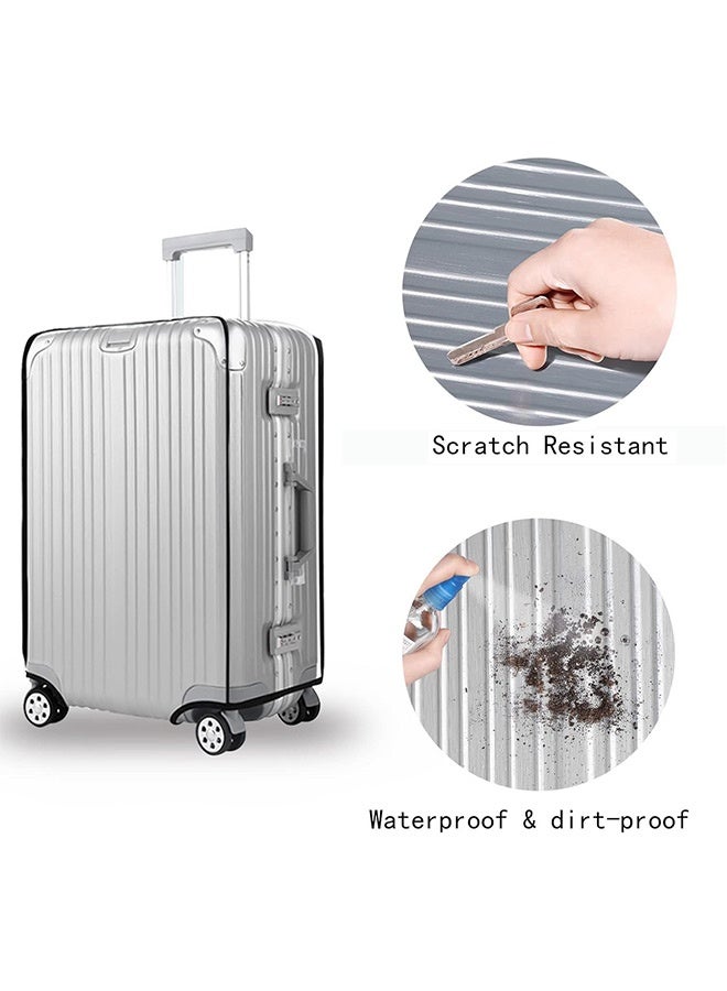 Tersely Premium PVC Luggage Protector 66cm/26" - Waterproof, Dustproof & Anti-Scratch Suitcase Covers for Travel Check-in Luggage Protection Rainy Days & Dirt-Resistant - Image 3
