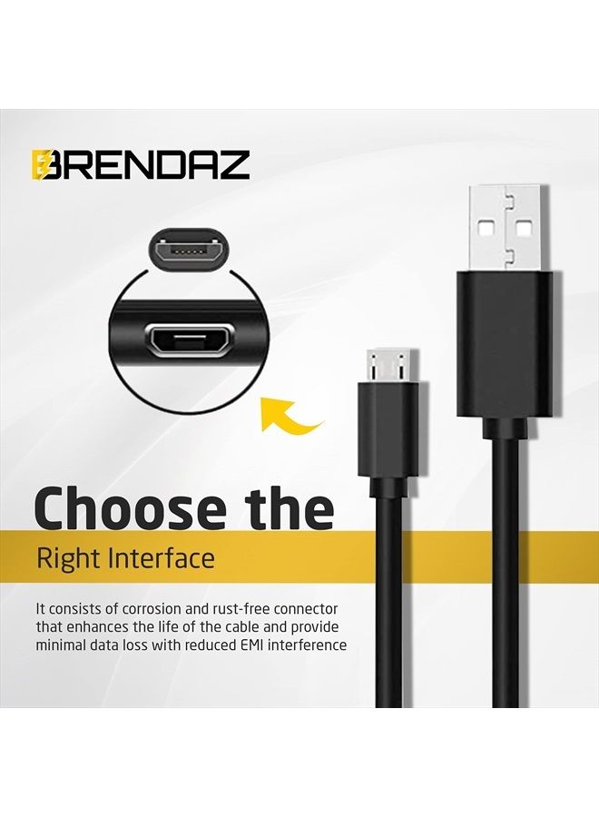 BRENDAZ كابل USB متوافق مع كاميرا كانون لكاميرات كانون EOS M50 المرآة، M50 Mark II الرقمية، وكاميرات EOS 90D، كابل USB 2.0 Micro USB (3 أقدام) - Image 3