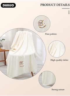 DUNISO 2 Packs Bath Towels Set for Men and Women, Coral Velvet Highly Quality Absorbent Towels, Quick Drying Towel for Super Soft, Suitable for Bathroom Bathing  - Image 2