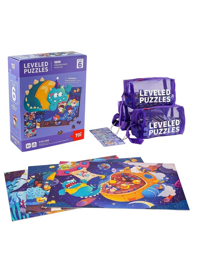 TOI Leveled Puzzles for Kids Aged 5 and Up, Toddler Puzzle Preschool Learning Jigsaw Puzzles, Large Pieces Educational Game for Boys Girls, Classic Education Step 6 - Image 1