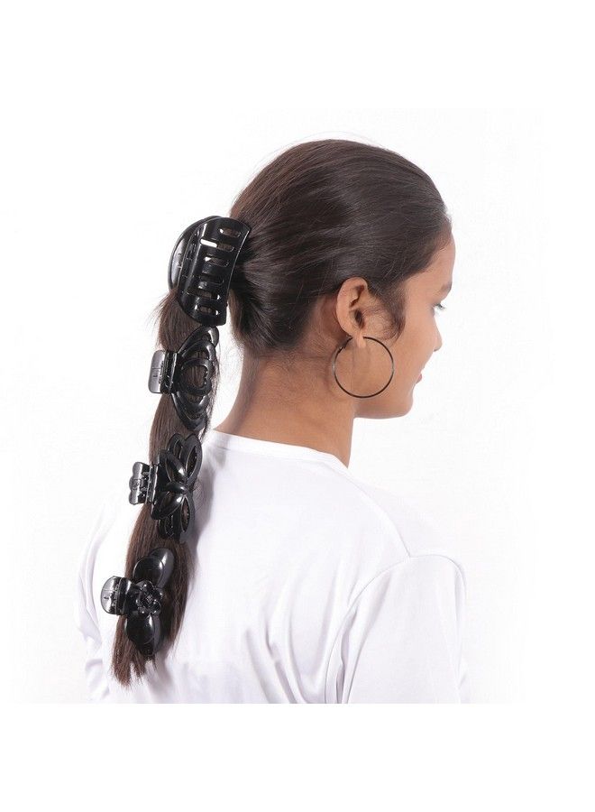 Shivarth Hair Claws Large Hair Clips Color Black(Pack Of 4) - Image 4