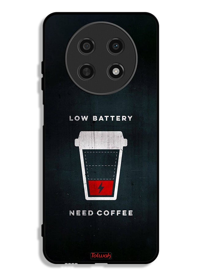 Tolwak Huawei nova Y91 Protective Case Cover Low Battery Need Coffee - Image 1