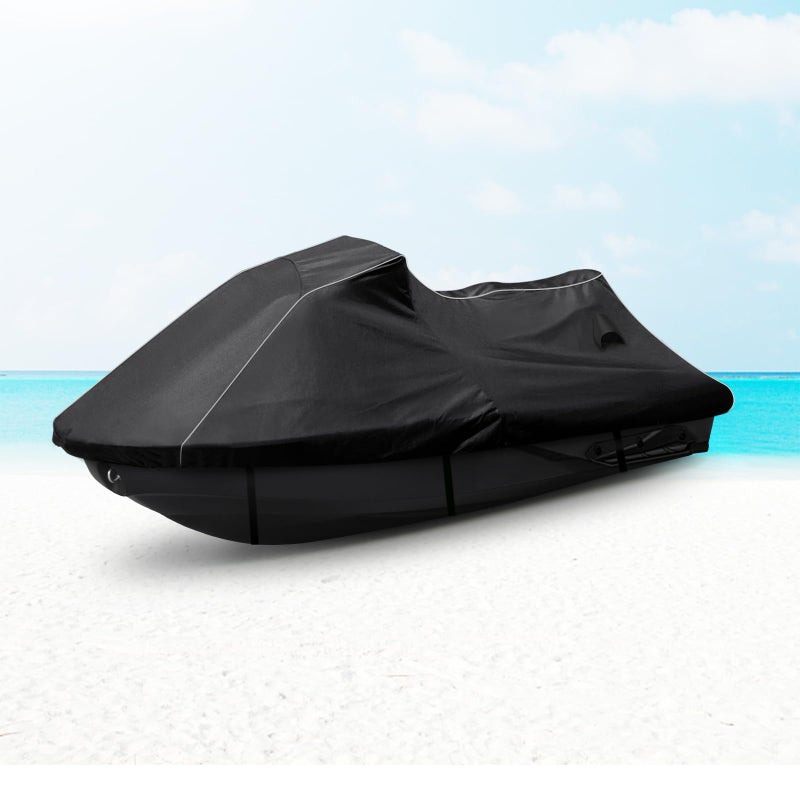 Waterproof Jet Ski Cover Custom Fit for Seadoo Spark 2up Spark Trixx 2up 600D Oxford UVProof Jetski Waverunner Covers Trailerable Jetski Cover with Air Vents Reflective Strips