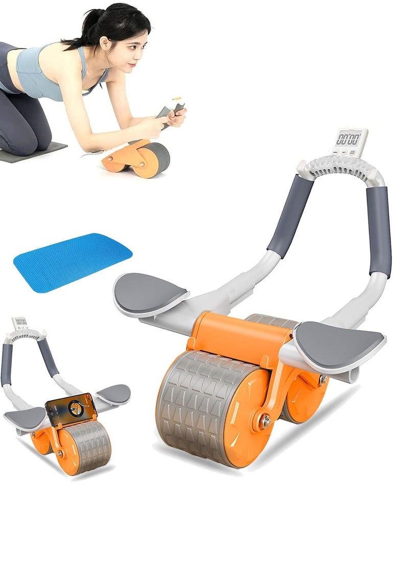 Joshberg Abs Exercise Wheel Roller,Abdominal Exercise Roller Wheel,Abdominal wheel roller with Timer and Knee Mat Core Exercise Equipment, for Men Women  - Image 1