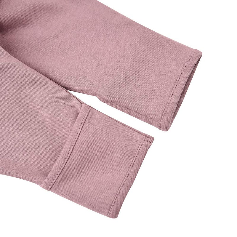 Aablexema Baby Pajamas Footie with Mitten Cuffs - Unisex Newborn Double Ways Zipper Cotton Outfit Infant Jammies(Purple, 6-12mos) - Image 3
